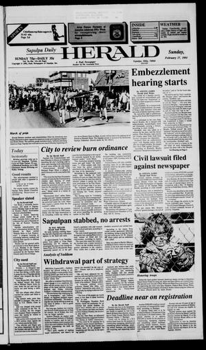 Sapulpa Daily Herald (Sapulpa, Okla.), Vol. 77, No. 133, Ed. 1 Sunday, February 17, 1991