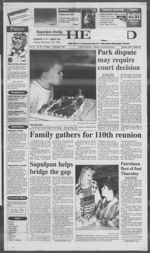 Sapulpa Daily Herald (Sapulpa, Okla.), Vol. 82, No. 62, Ed. 1 Friday, November 24, 1995
