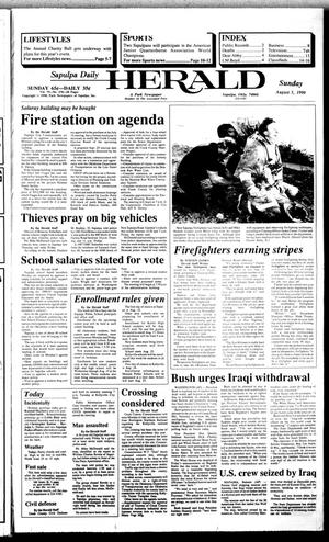 Primary view of object titled 'Sapulpa Daily Herald (Sapulpa, Okla.), Vol. 76, No. 278, Ed. 1 Sunday, August 5, 1990'.