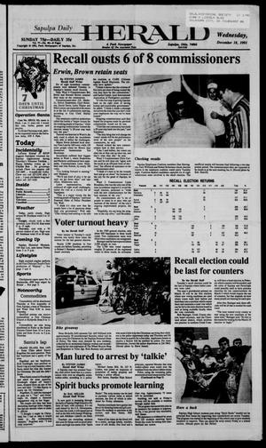Sapulpa Daily Herald (Sapulpa, Okla.), Vol. 78, No. 82, Ed. 1 Wednesday, December 18, 1991
