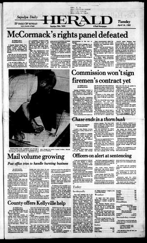 Sapulpa Daily Herald (Sapulpa, Okla.), Vol. 71, No. 183, Ed. 1 Tuesday, April 16, 1985