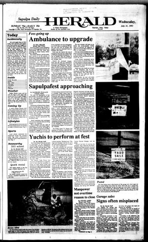 Sapulpa Daily Herald (Sapulpa, Okla.), Vol. 77, No. 274, Ed. 1 Wednesday, July 31, 1991