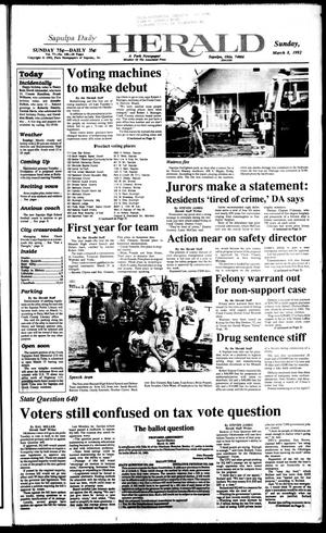Sapulpa Daily Herald (Sapulpa, Okla.), Vol. 78, No. 150, Ed. 1 Sunday, March 8, 1992