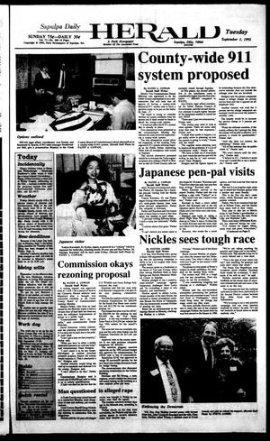 Primary view of object titled 'Sapulpa Daily Herald (Sapulpa, Okla.), Vol. 78, No. 302, Ed. 1 Tuesday, September 1, 1992'.