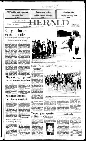 Sapulpa Daily Herald (Sapulpa, Okla.), Vol. 70, No. 2, Ed. 1 Thursday, September 15, 1983