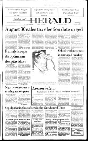 Sapulpa Daily Herald (Sapulpa, Okla.), Vol. 69, No. 258, Ed. 1 Tuesday, July 12, 1983