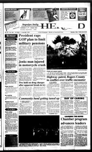 Primary view of object titled 'Sapulpa Daily Herald (Sapulpa, Okla.), Vol. 81, No. 303, Ed. 1 Sunday, September 3, 1995'.