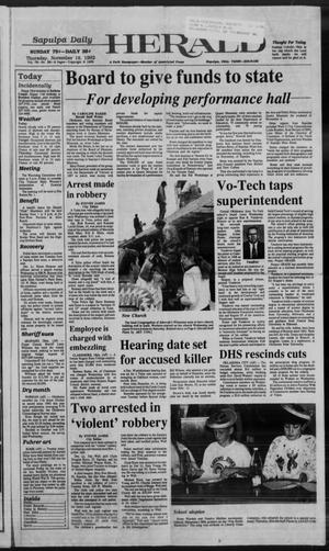 Sapulpa Daily Herald (Sapulpa, Okla.), Vol. 79, No. 58, Ed. 1 Thursday, November 19, 1992