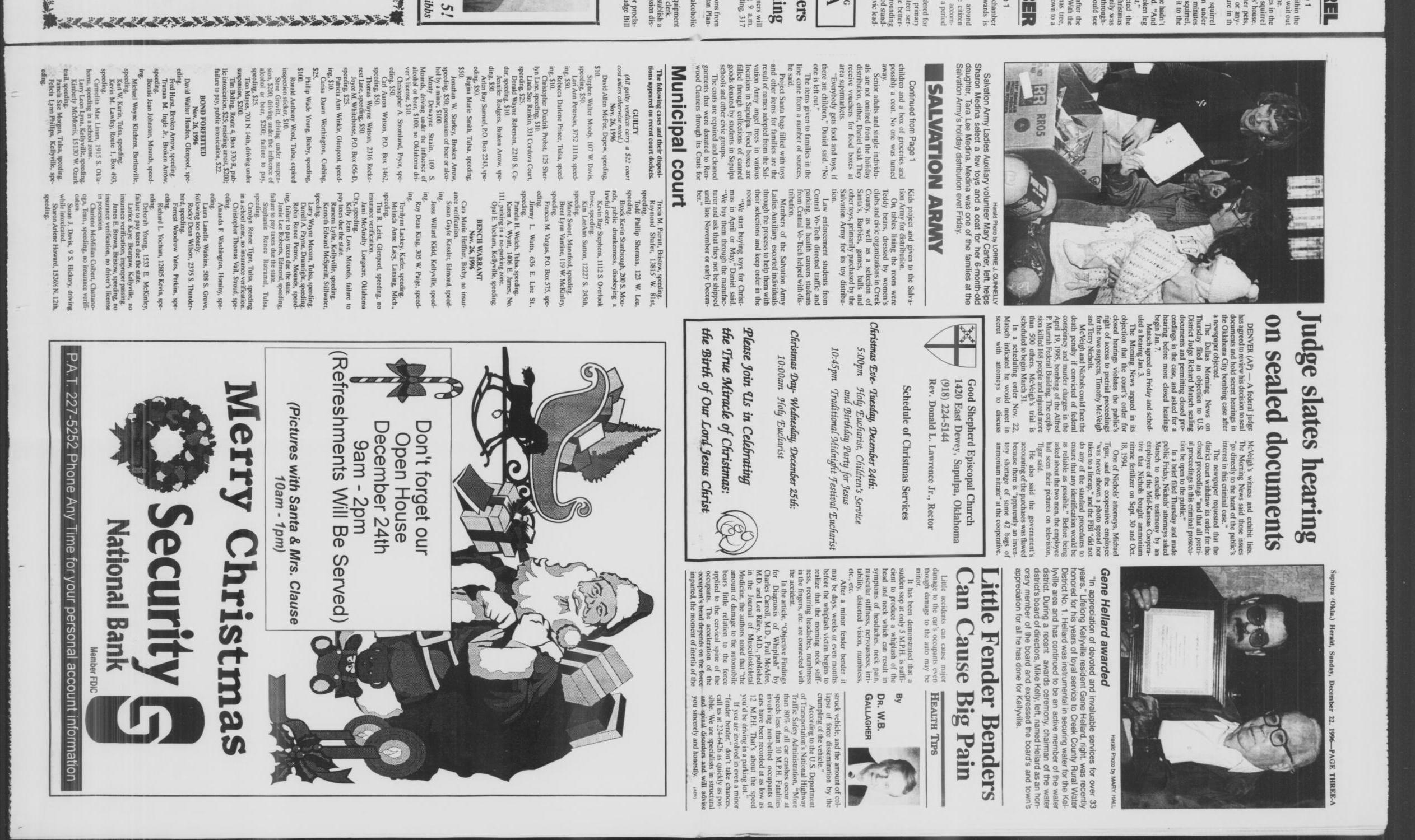 Sapulpa Daily Herald (Sapulpa, Okla.), Vol. 82, No. 85, Ed. 1 Sunday, December 22, 1996
                                                
                                                    [Sequence #]: 3 of 36
                                                