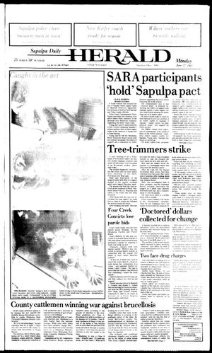 Primary view of Sapulpa Daily Herald (Sapulpa, Okla.), Vol. 69, No. 246, Ed. 1 Monday, June 27, 1983