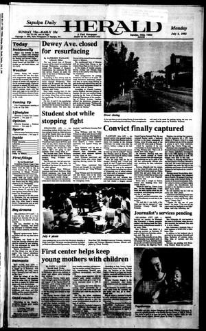 Sapulpa Daily Herald (Sapulpa, Okla.), Vol. 78, No. 253, Ed. 1 Monday, July 6, 1992