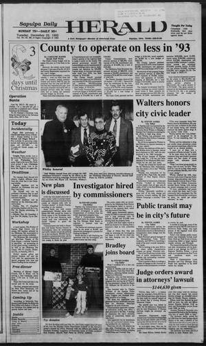 Sapulpa Daily Herald (Sapulpa, Okla.), Vol. 79, No. 86, Ed. 1 Tuesday, December 22, 1992