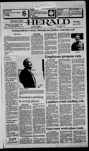 Primary view of object titled 'Sapulpa Daily Herald (Sapulpa, Okla.), Vol. 77, No. 247, Ed. 1 Sunday, June 30, 1991'.