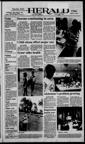 Sapulpa Daily Herald (Sapulpa, Okla.), Vol. 78, No. 185, Ed. 1 Friday, April 17, 1992