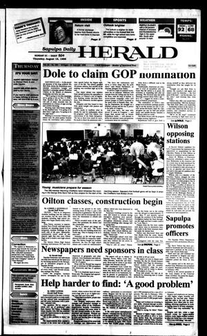 Sapulpa Daily Herald (Sapulpa, Okla.), Vol. 81, No. 290, Ed. 1 Thursday, August 15, 1996