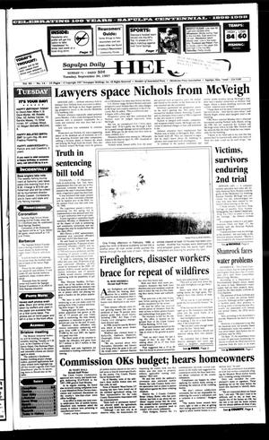 Primary view of object titled 'Sapulpa Daily Herald (Sapulpa, Okla.), Vol. 83, No. 14, Ed. 1 Tuesday, September 30, 1997'.