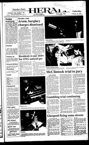 Sapulpa Daily Herald (Sapulpa, Okla.), Vol. 78, No. 141, Ed. 1 Wednesday, February 26, 1992