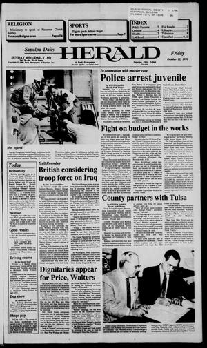 Sapulpa Daily Herald (Sapulpa, Okla.), Vol. 77, No. 25, Ed. 1 Friday, October 12, 1990