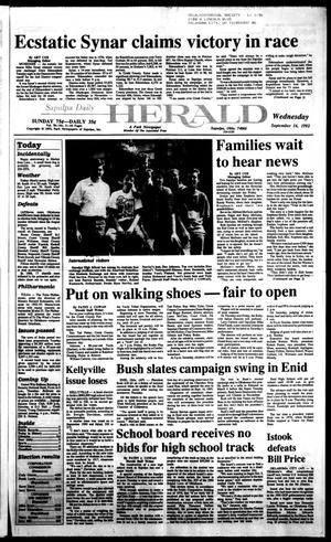 Sapulpa Daily Herald (Sapulpa, Okla.), Vol. 79, No. 3, Ed. 1 Wednesday, September 16, 1992