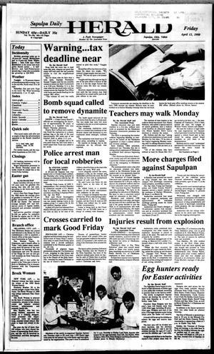 Sapulpa Daily Herald (Sapulpa, Okla.), Vol. 76, No. 181, Ed. 1 Friday, April 13, 1990
