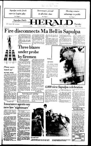 Sapulpa Daily Herald (Sapulpa, Okla.), Vol. 69, No. 252, Ed. 1 Tuesday, July 5, 1983