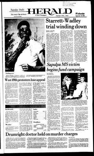 Sapulpa Daily Herald (Sapulpa, Okla.), Vol. 72, No. 10, Ed. 1 Wednesday, September 25, 1985