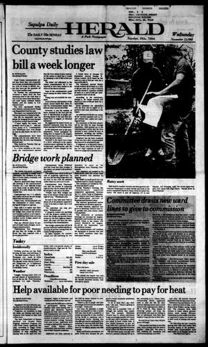 Sapulpa Daily Herald (Sapulpa, Okla.), Vol. 72, No. 52, Ed. 1 Wednesday, November 13, 1985