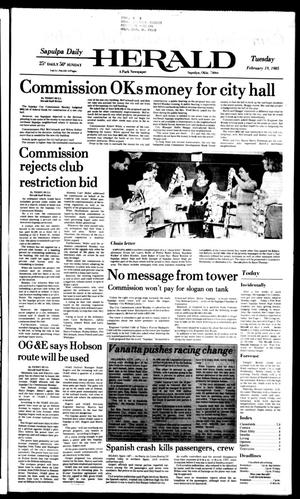 Sapulpa Daily Herald (Sapulpa, Okla.), Vol. 71, No. 135, Ed. 1 Tuesday, February 19, 1985