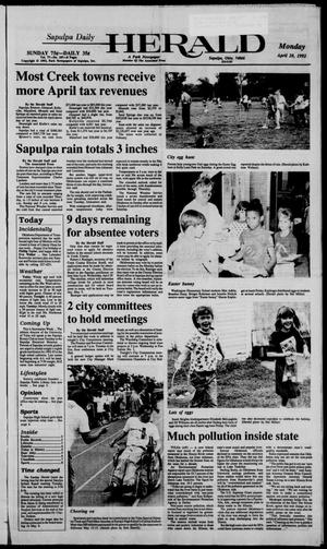 Sapulpa Daily Herald (Sapulpa, Okla.), Vol. 78, No. 187, Ed. 1 Monday, April 20, 1992