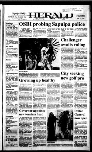 Sapulpa Daily Herald (Sapulpa, Okla.), Vol. 78, No. 268, Ed. 1 Thursday, July 23, 1992