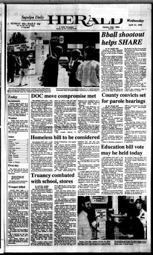 Sapulpa Daily Herald (Sapulpa, Okla.), Vol. 76, No. 179, Ed. 1 Wednesday, April 11, 1990