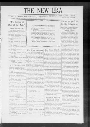 The New Era (Carney, Okla.), Vol. 1, No. 11, Ed. 1 Friday, July 18, 1919