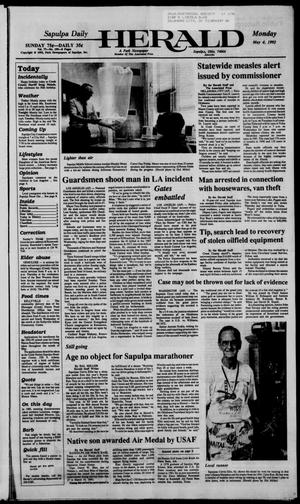 Sapulpa Daily Herald (Sapulpa, Okla.), Vol. 78, No. 199, Ed. 1 Monday, May 4, 1992