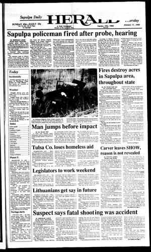 Primary view of object titled 'Sapulpa Daily Herald (Sapulpa, Okla.), Vol. 76, No. 102, Ed. 1 Thursday, January 11, 1990'.
