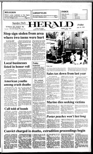 Sapulpa Daily Herald (Sapulpa, Okla.), Vol. 76, No. 265, Ed. 1 Friday, July 20, 1990