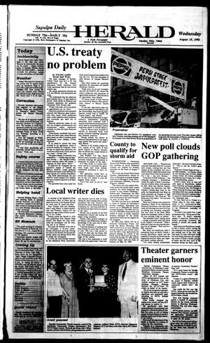 Sapulpa Daily Herald (Sapulpa, Okla.), Vol. 78, No. 291, Ed. 1 Wednesday, August 19, 1992