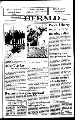 Sapulpa Daily Herald (Sapulpa, Okla.), Vol. 69, No. 187, Ed. 1 Tuesday, April 19, 1983