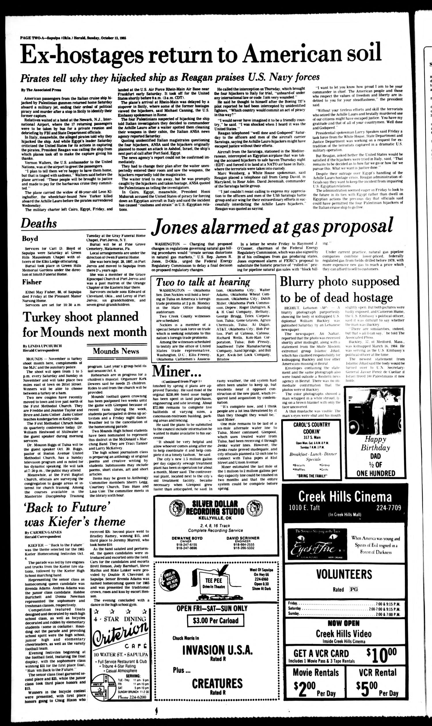 Sapulpa Daily Herald (Sapulpa, Okla.), Vol. 72, No. 25, Ed. 1 Sunday, October 13, 1985
                                                
                                                    [Sequence #]: 2 of 28
                                                