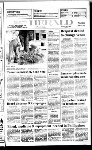 Sapulpa Daily Herald (Sapulpa, Okla.), Vol. 76, No. 262, Ed. 1 Tuesday, July 17, 1990