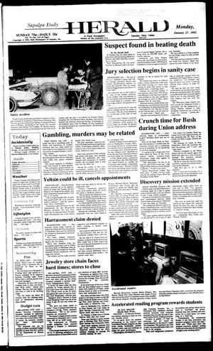 Sapulpa Daily Herald (Sapulpa, Okla.), Vol. 78, No. 115, Ed. 1 Monday, January 27, 1992