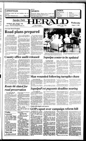 Sapulpa Daily Herald (Sapulpa, Okla.), Vol. 76, No. 275, Ed. 1 Wednesday, August 1, 1990