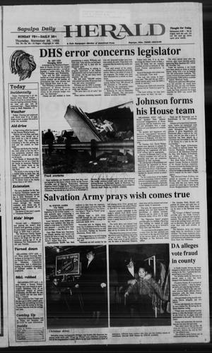 Sapulpa Daily Herald (Sapulpa, Okla.), Vol. 79, No. 64, Ed. 1 Thursday, November 26, 1992