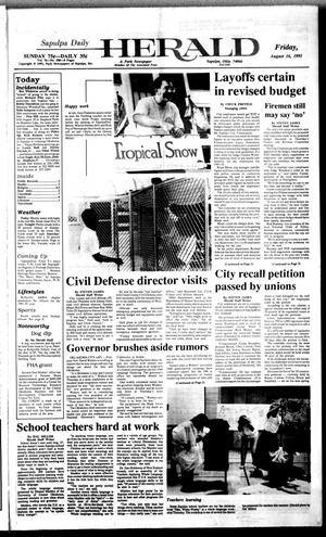 Sapulpa Daily Herald (Sapulpa, Okla.), Vol. 77, No. 288, Ed. 1 Friday, August 16, 1991