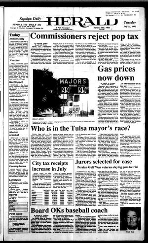 Sapulpa Daily Herald (Sapulpa, Okla.), Vol. 78, No. 266, Ed. 1 Tuesday, July 21, 1992