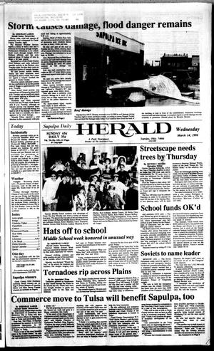 Sapulpa Daily Herald (Sapulpa, Okla.), Vol. 76, No. 155, Ed. 1 Wednesday, March 14, 1990