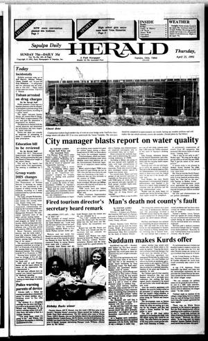 Sapulpa Daily Herald (Sapulpa, Okla.), Vol. 77, No. 191, Ed. 1 Thursday, April 25, 1991