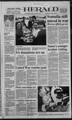 Primary view of object titled 'Sapulpa Daily Herald (Sapulpa, Okla.), Vol. 79, No. 77, Ed. 1 Friday, December 11, 1992'.