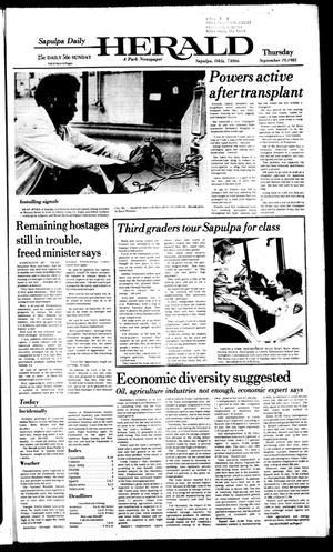 Sapulpa Daily Herald (Sapulpa, Okla.), Vol. 72, No. 5, Ed. 1 Thursday, September 19, 1985
