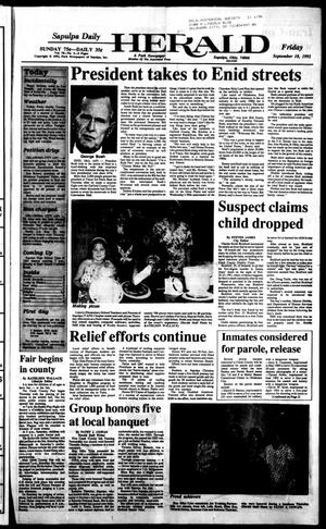 Sapulpa Daily Herald (Sapulpa, Okla.), Vol. 79, No. 5, Ed. 1 Friday, September 18, 1992