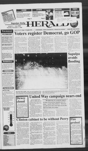 Sapulpa Daily Herald (Sapulpa, Okla.), Vol. 82, No. 47, Ed. 1 Thursday, November 7, 1996